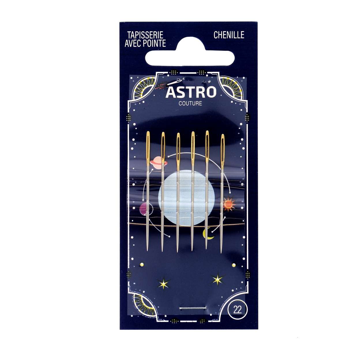 Bohin Aiguilles Astro Couture tapisserie pointe n°22 x6 laine