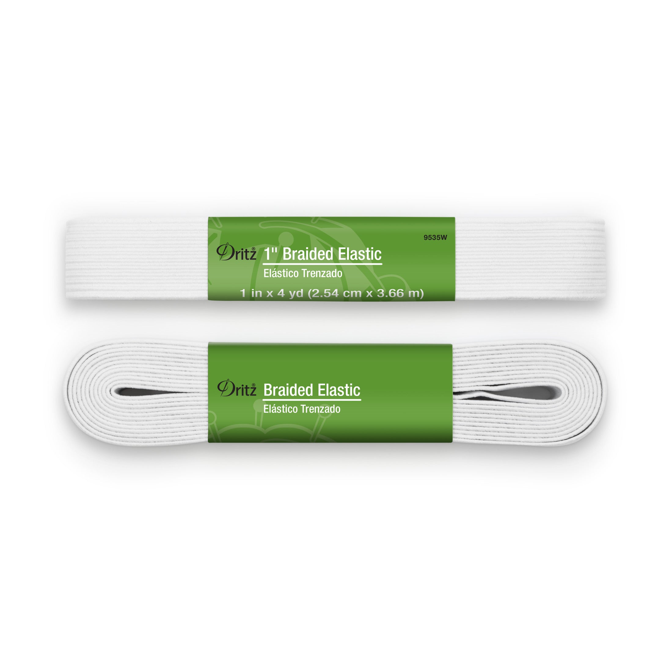 Dritz 9535W élastique tressé blanc 25 mm 4 yards