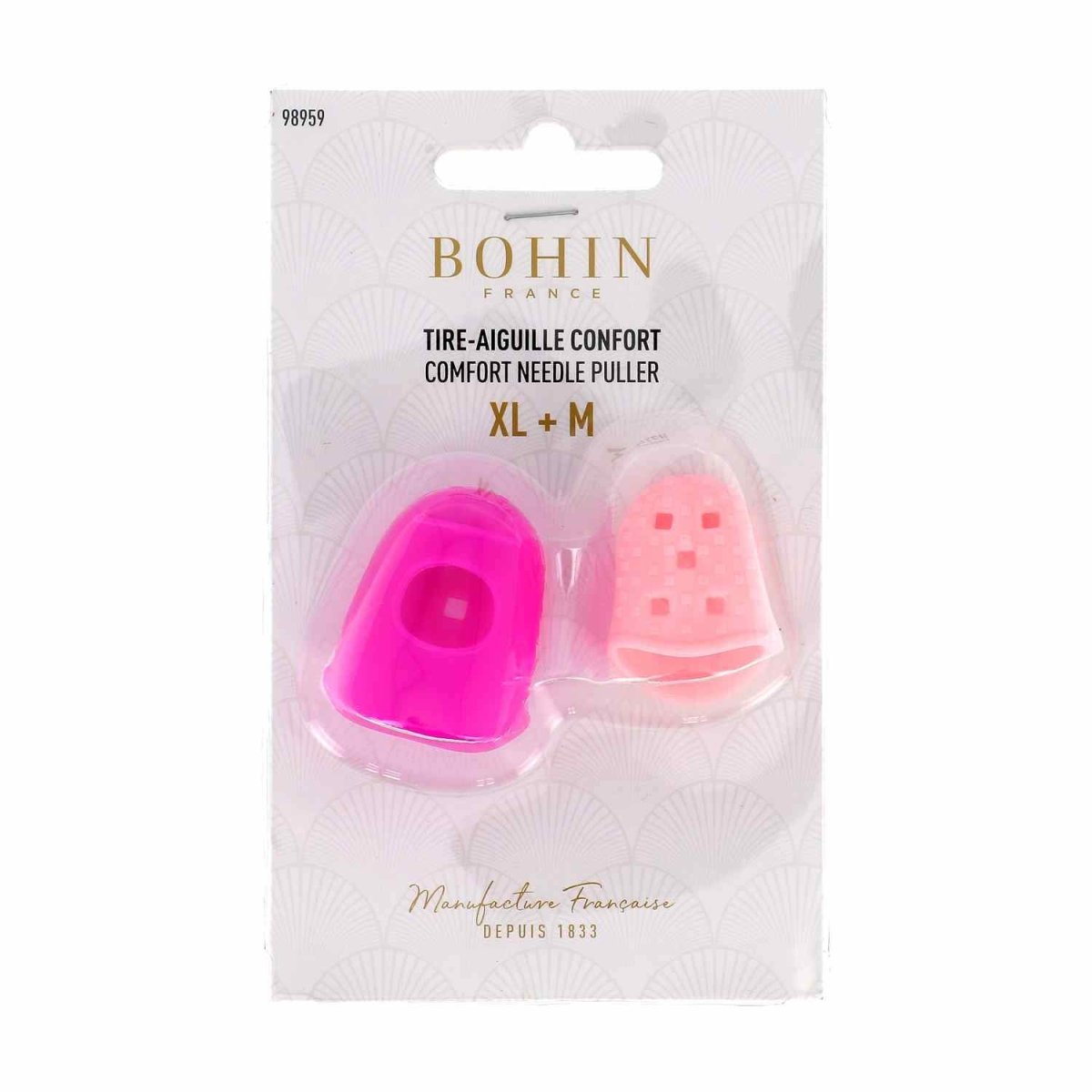 Bohin Doigtier tire-aiguilles silicone paire