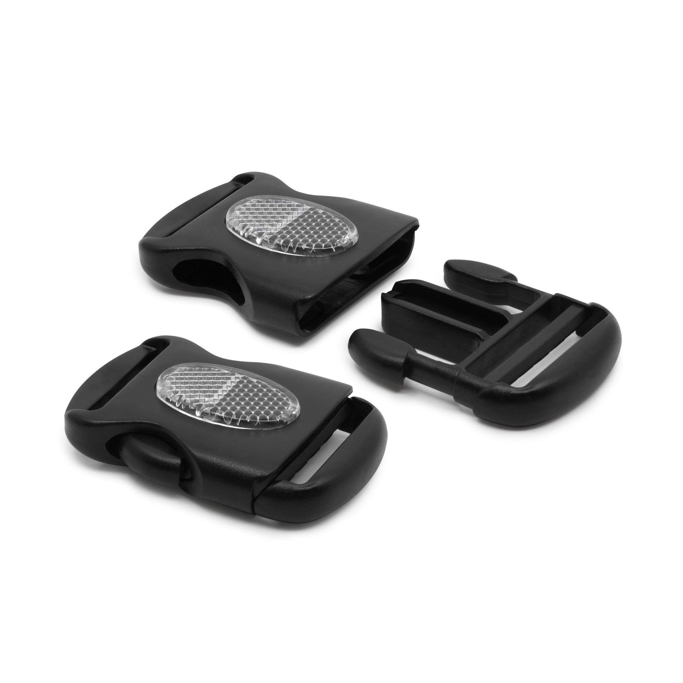 Dritz boucle parachute réfléchissante noire 38 mm sangle