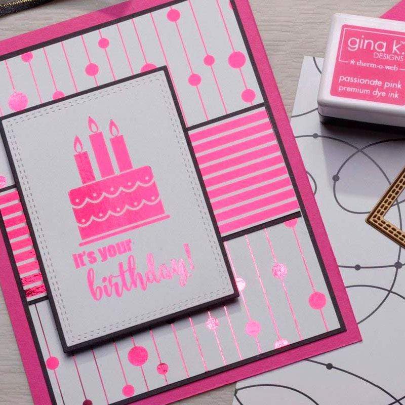 Gina K. Designs Fancy foil passionate pink 6x8 in