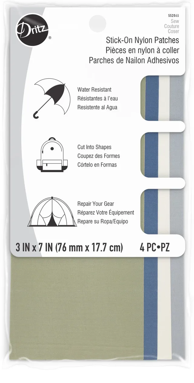Dritz Adhesives Tapes patch nylon autocollant 4 pcs assorti