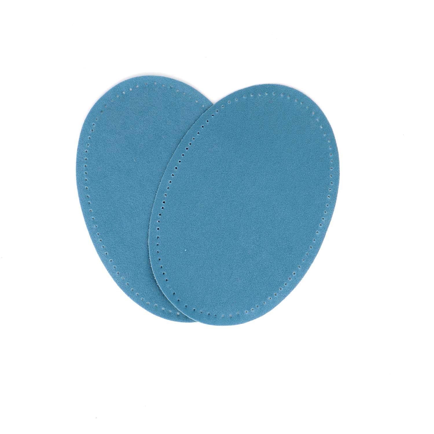 Bohin Renforts coudes genoux thermocollant suédine bleu canard