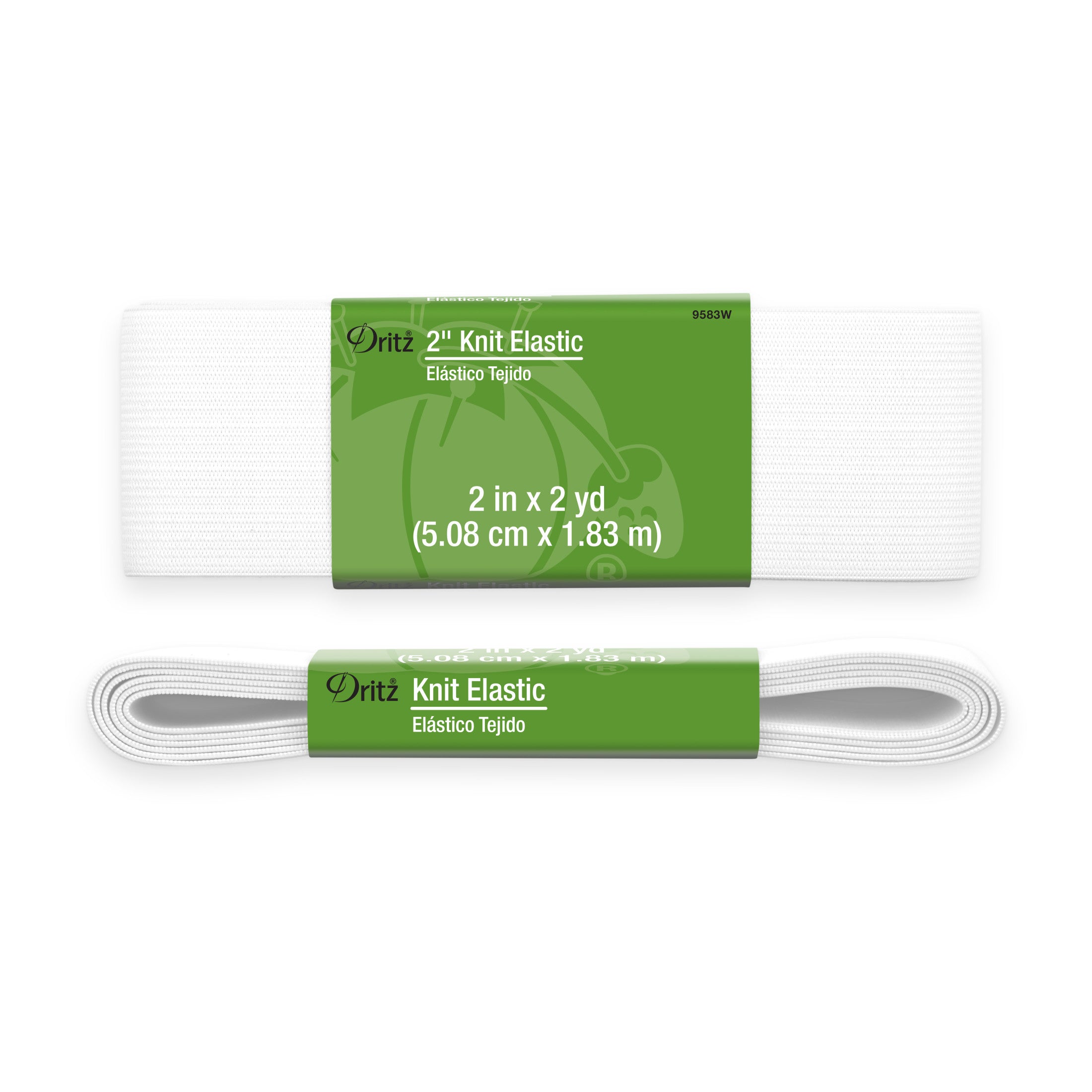 Dritz Elastics Élastique Tricot 2" Blanc 2 yd souple