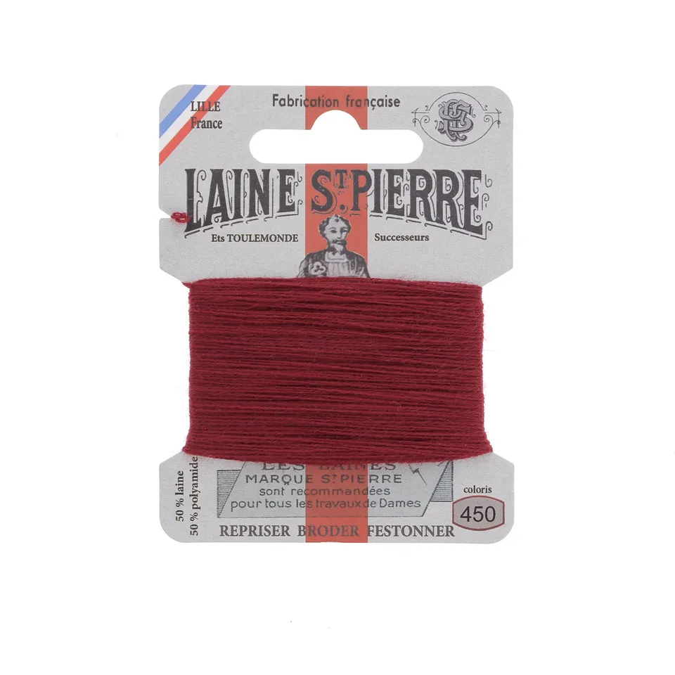 Laine St Pierre fil à broder rouille 464 rouge