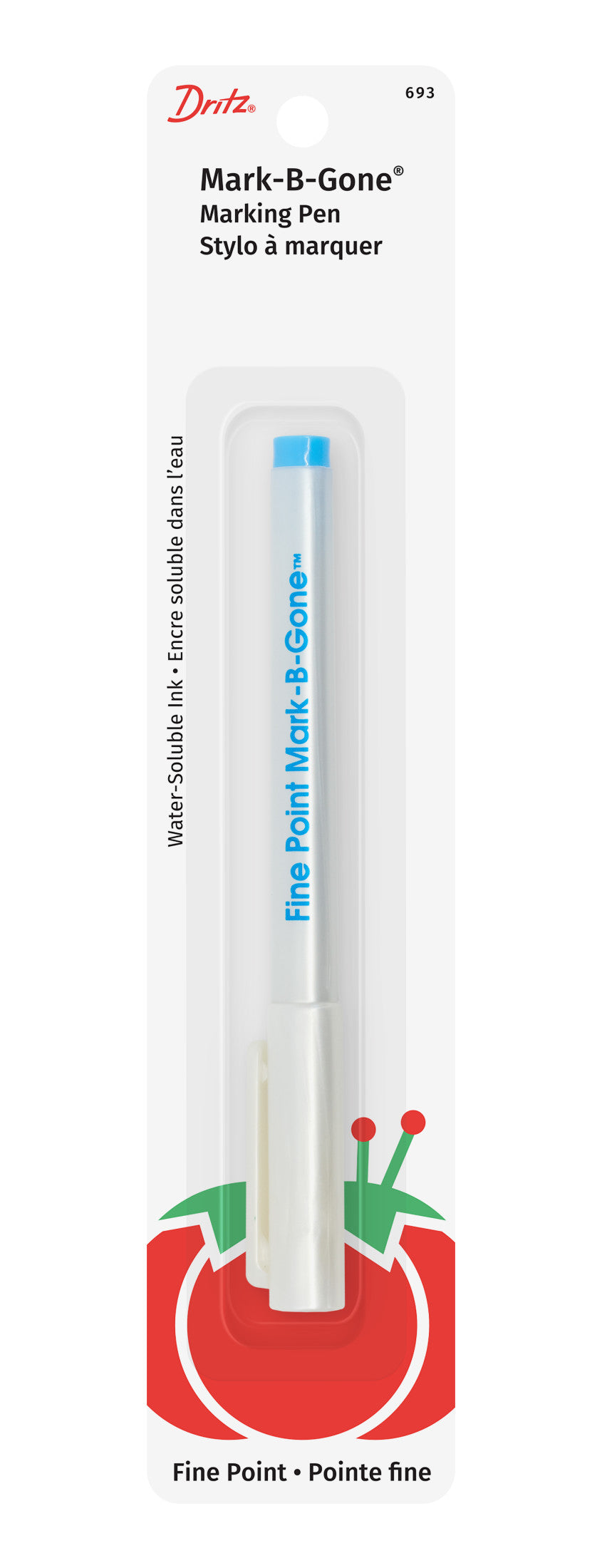 Dritz Marking & Measuring feutre effaçable bleu pointe extra-fine