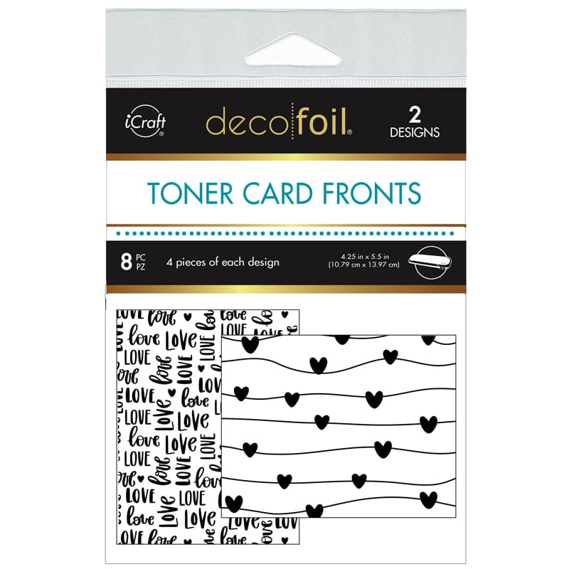 HeatnBond Deco Foil Toner carte Love All Ways A2 x8