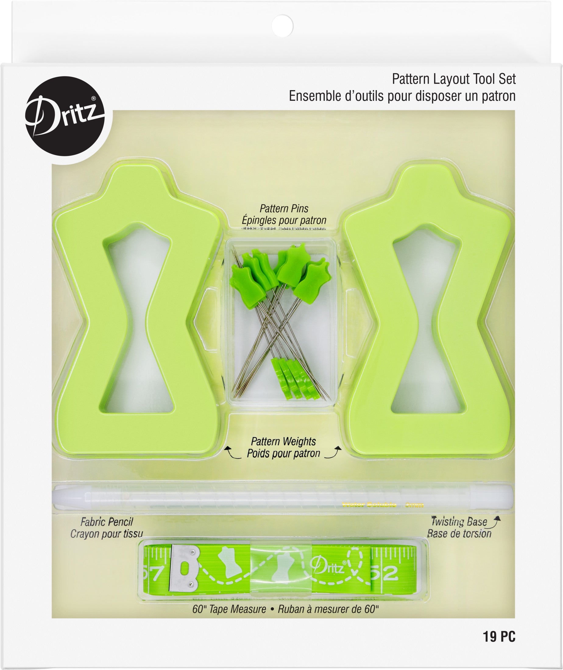 Dritz 27100 kit patron couture mètre et crayon