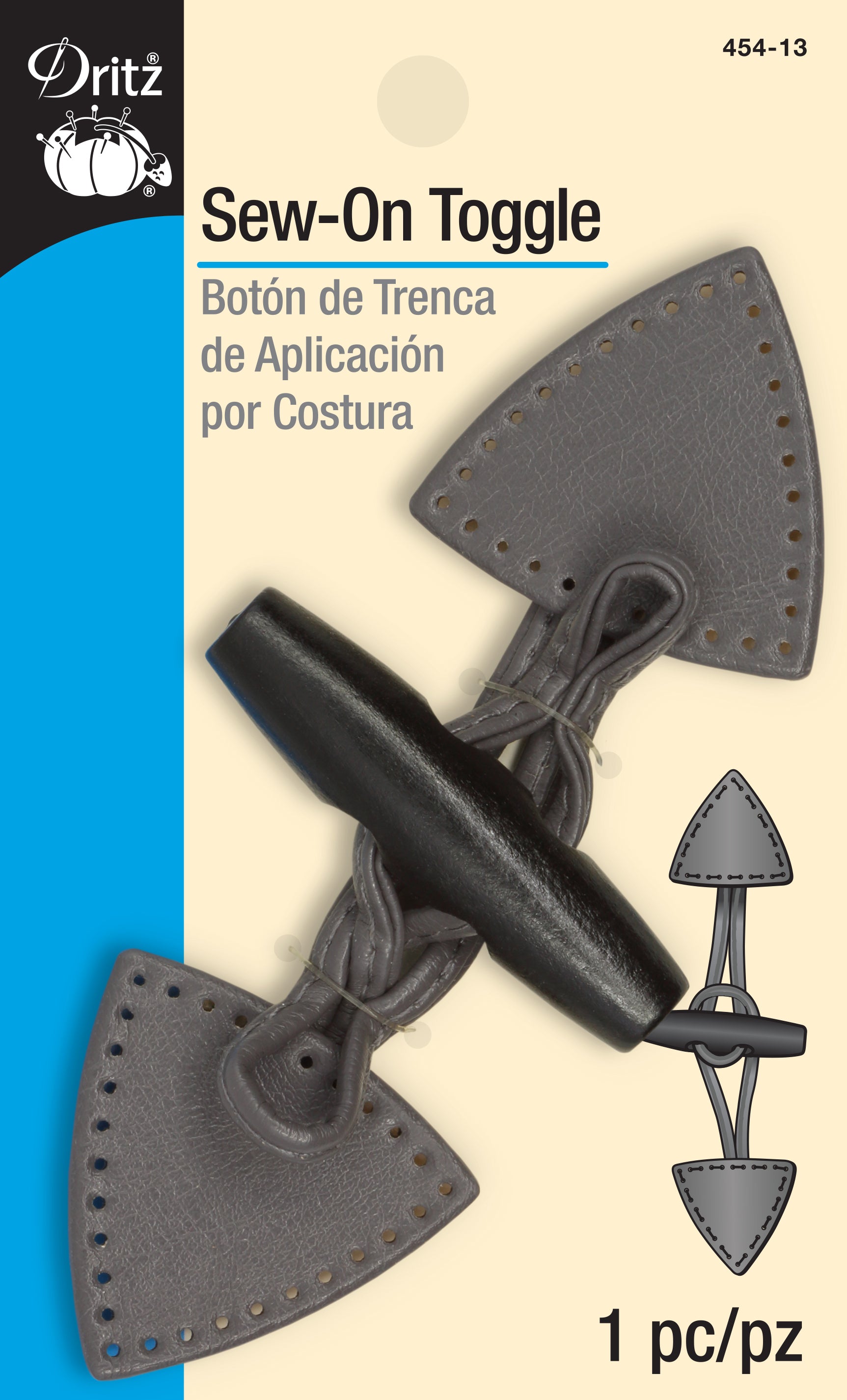Dritz Fasteners Fermoir Toggle Beige à coudre 1 pièce