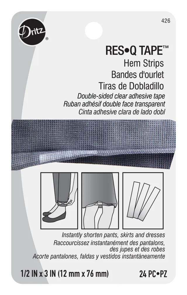 Dritz Res-Q-Tape 426 ruban adhésif ourlet transparent 24 pc