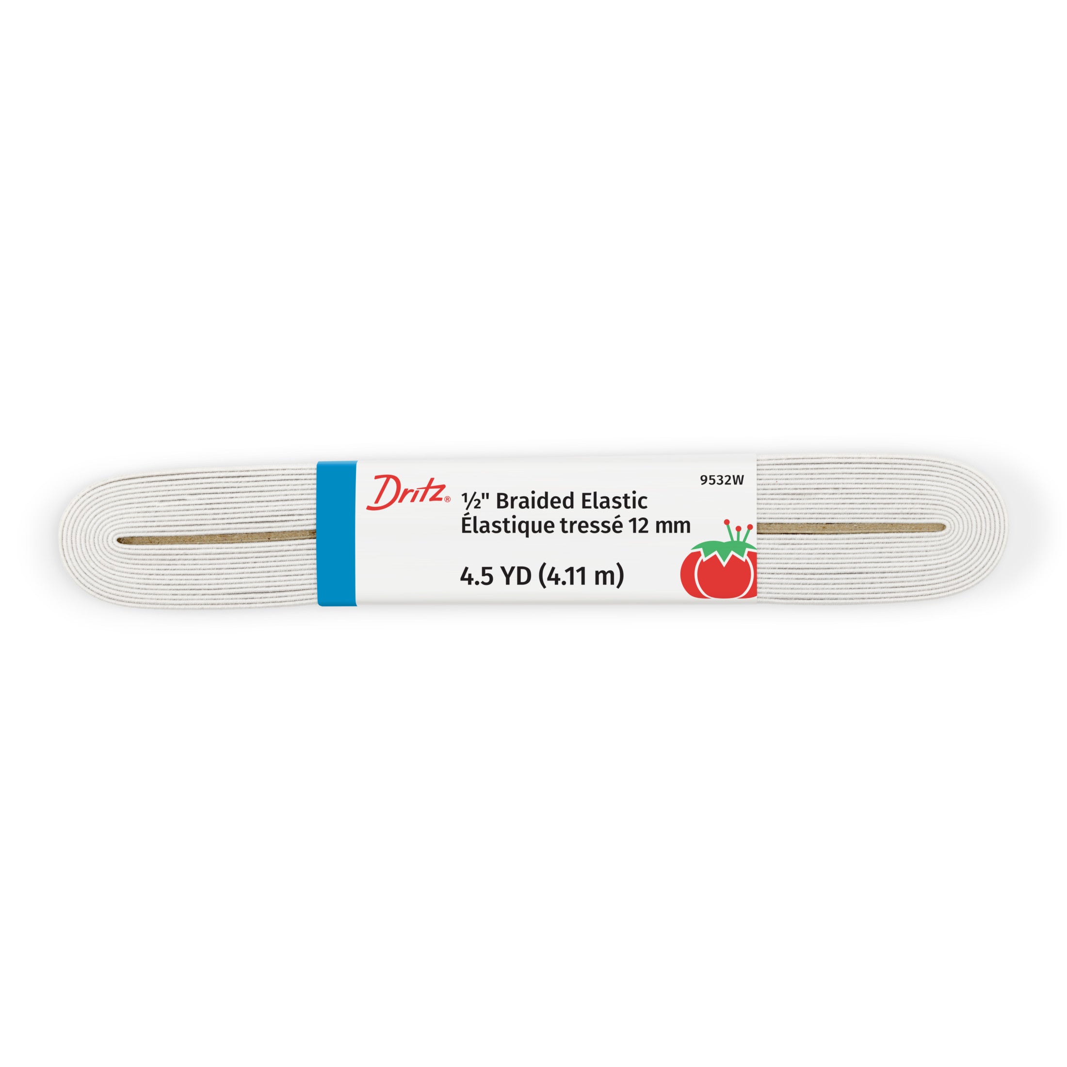 Dritz élastique tressé blanc 13 mm 4,1 m