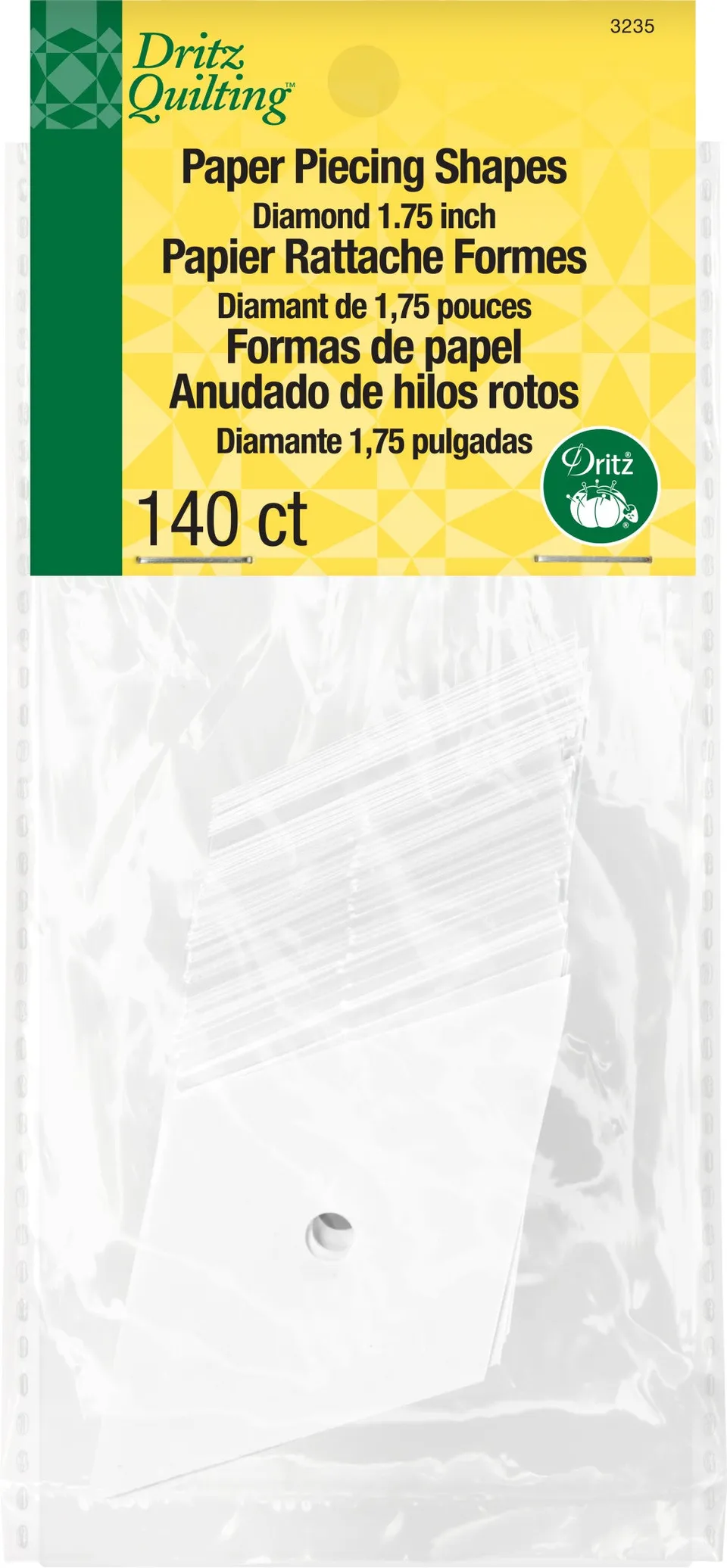 Dritz 3235 gabarit patchwork losange 4,4 cm 140 pièces
