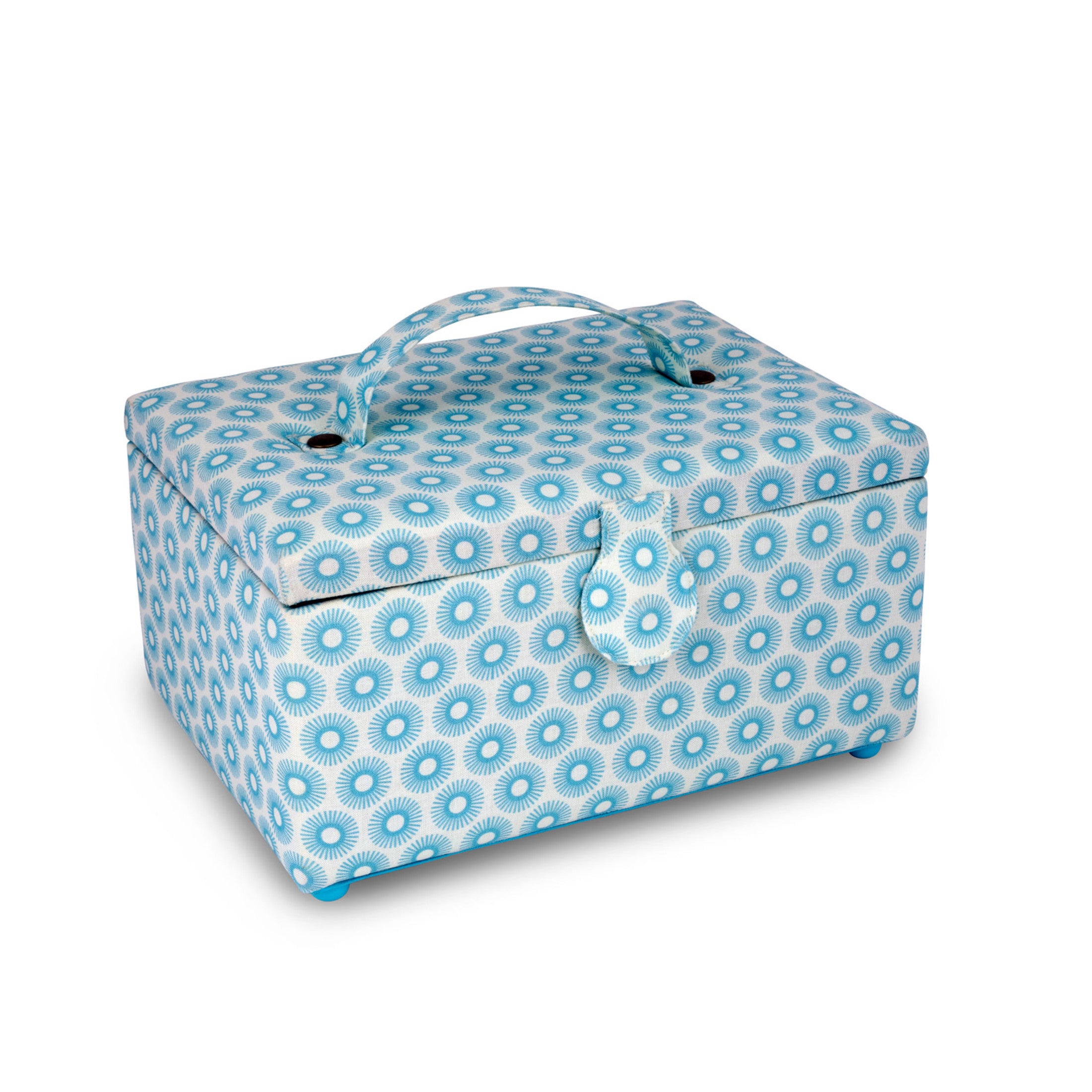 Dritz Panier couture rétro bleu petite boîte tissu 25x18 cm