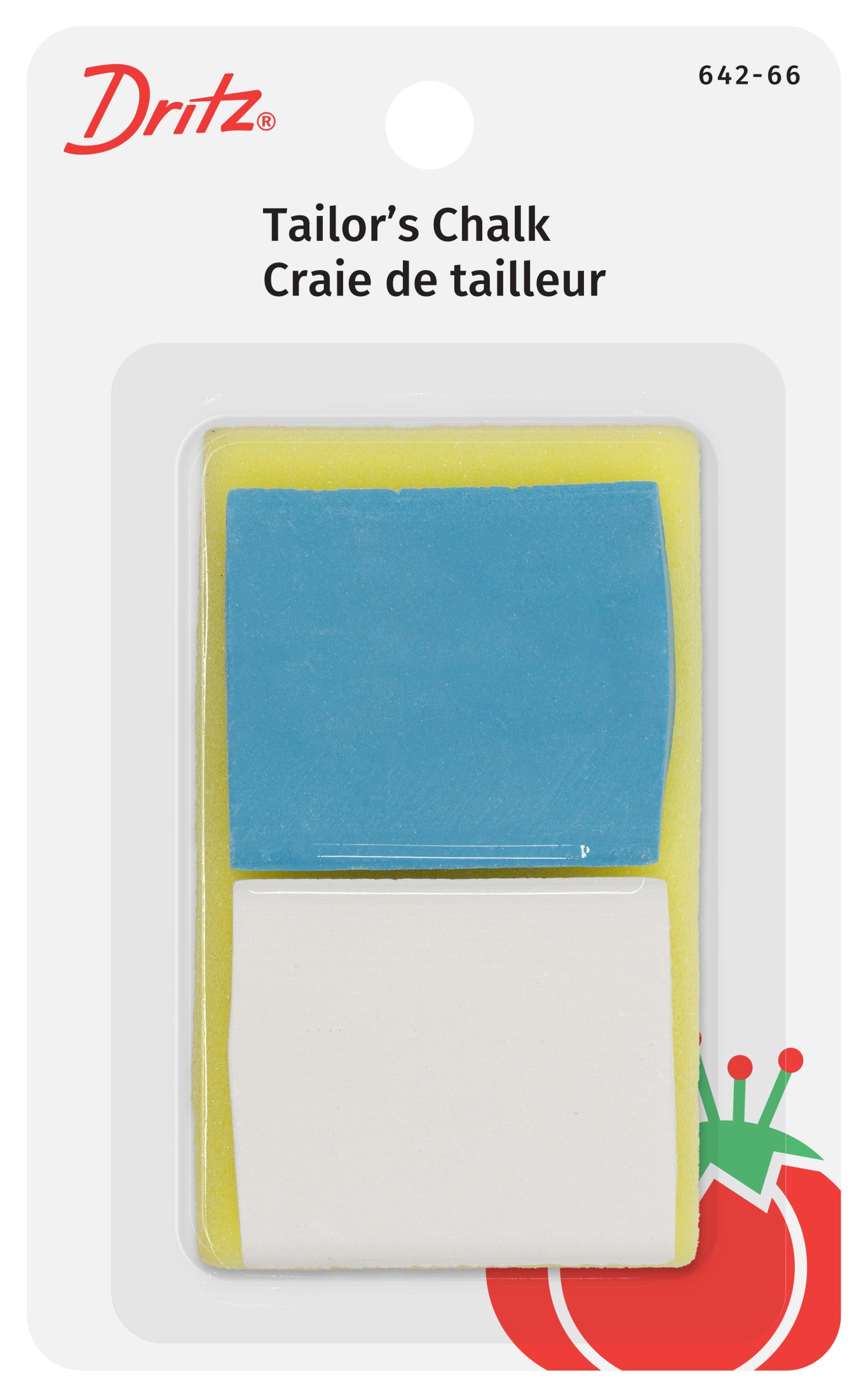 Dritz Tailors Chalk craie tailleur tissu 2 pièces bleu blanc