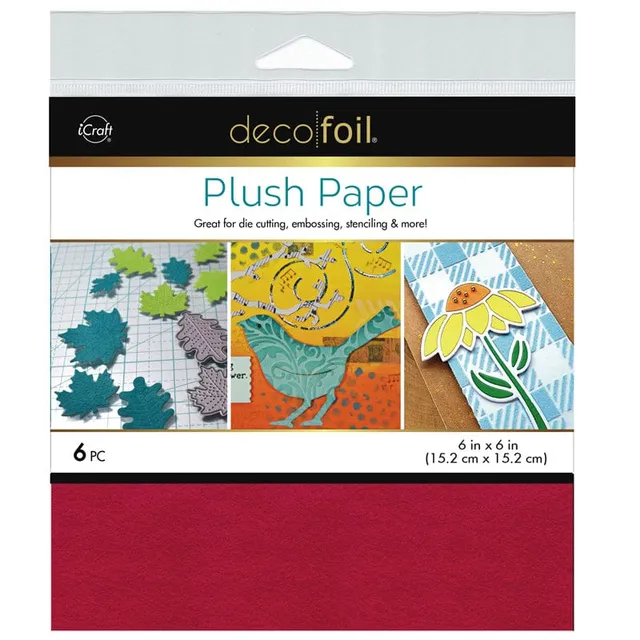 HeatnBond Deco Foil Plush Papers papier flock Ruby Red 6 feuilles