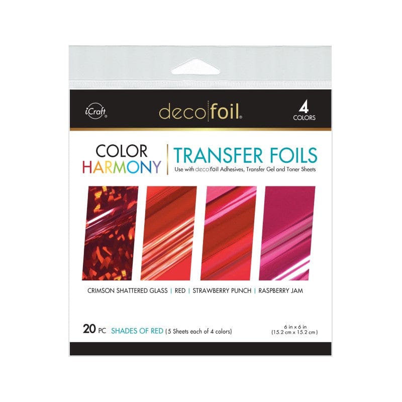 Deco Foil Color Harmony feuille foil transfert rouge 6x6 20 feuilles