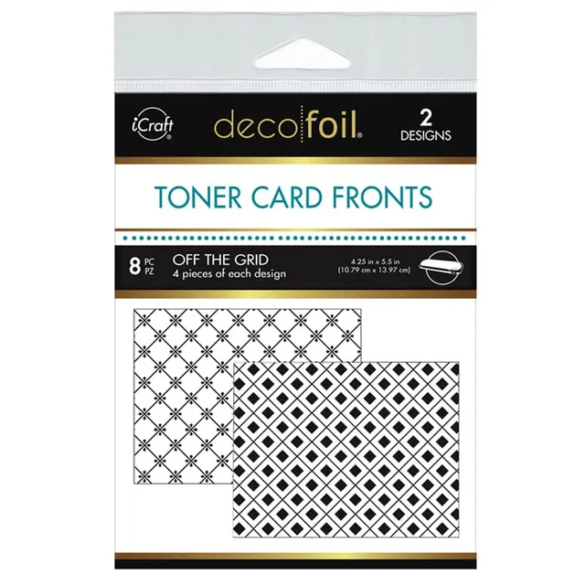 Deco Foil Toner Card Fronts Off The Grid cartes A2 8 feuilles