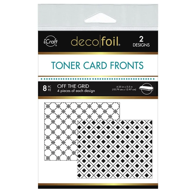 Deco Foil Toner Card Fronts Off The Grid cartes A2 8 feuilles