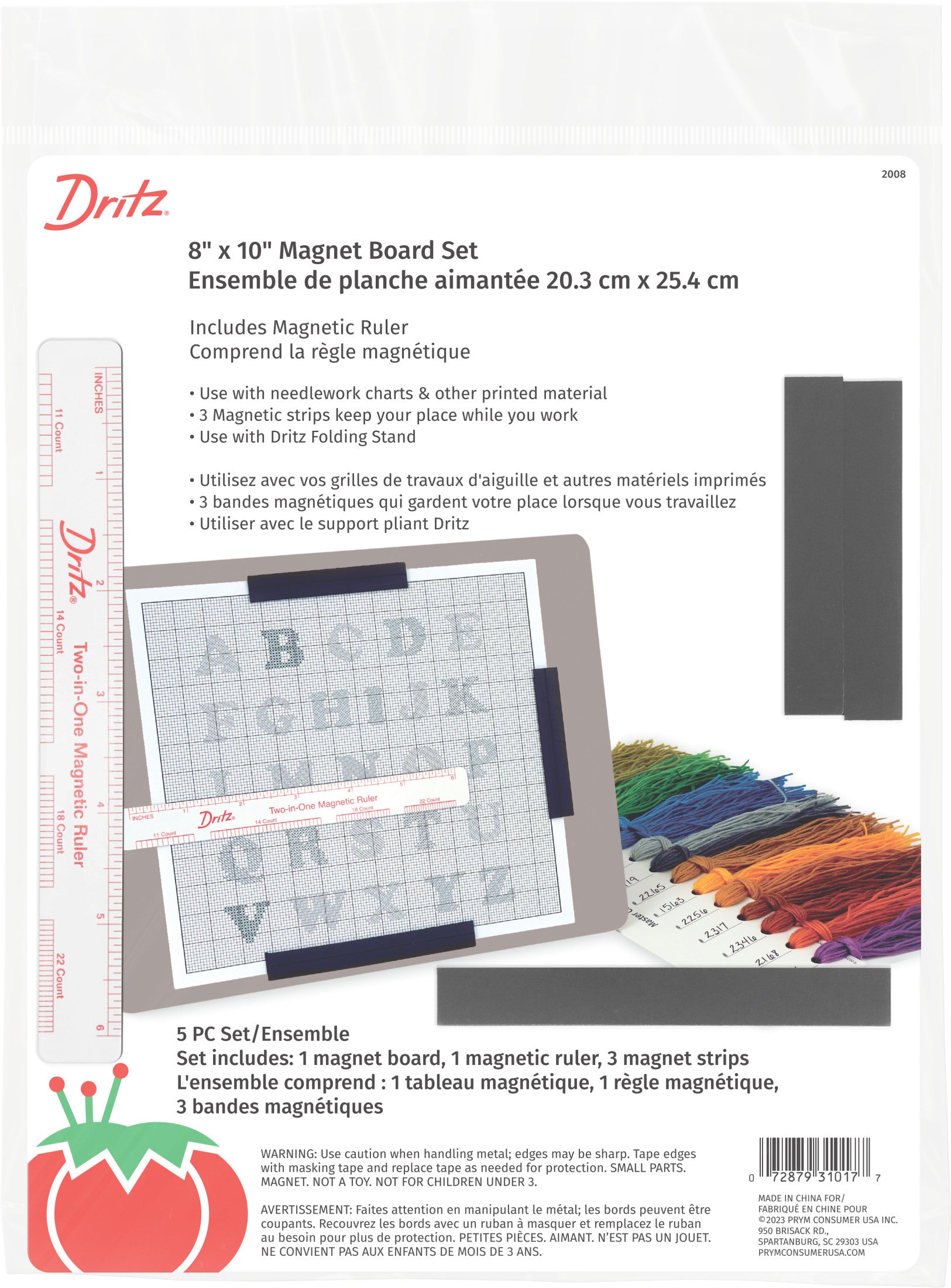 Dritz Magnet Board tableau aimanté 12x18 pouces