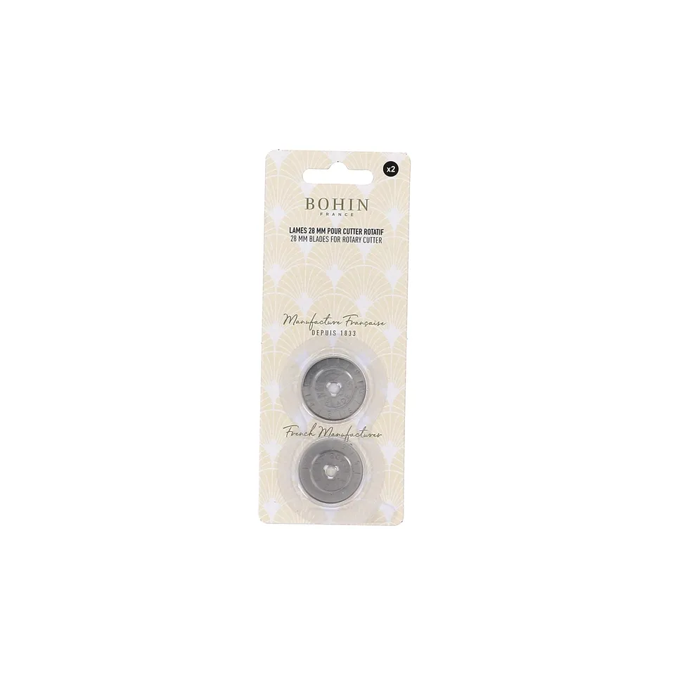 Bohin Coupe Lame cutter rotatif 28 mm + rechange acier