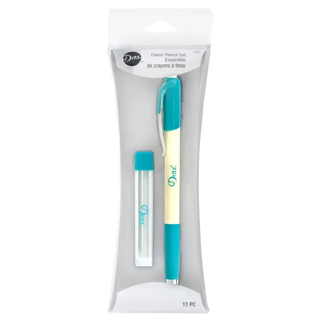 Dritz Crayon Tissu Blanc 0,9 mm Set + 10 Mines