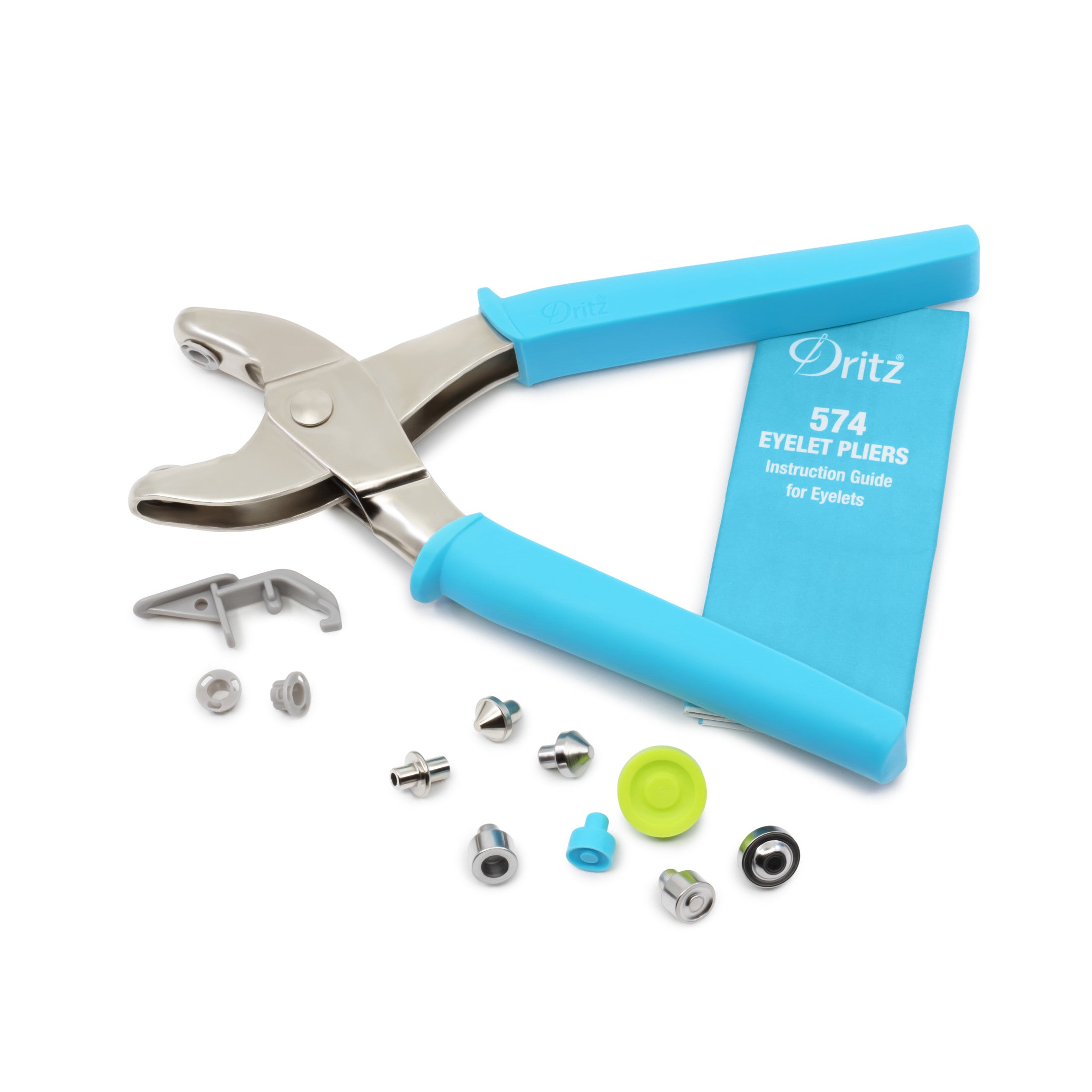 Dritz 574 pince à œillets turquoise 4 mm et 6,35 mm