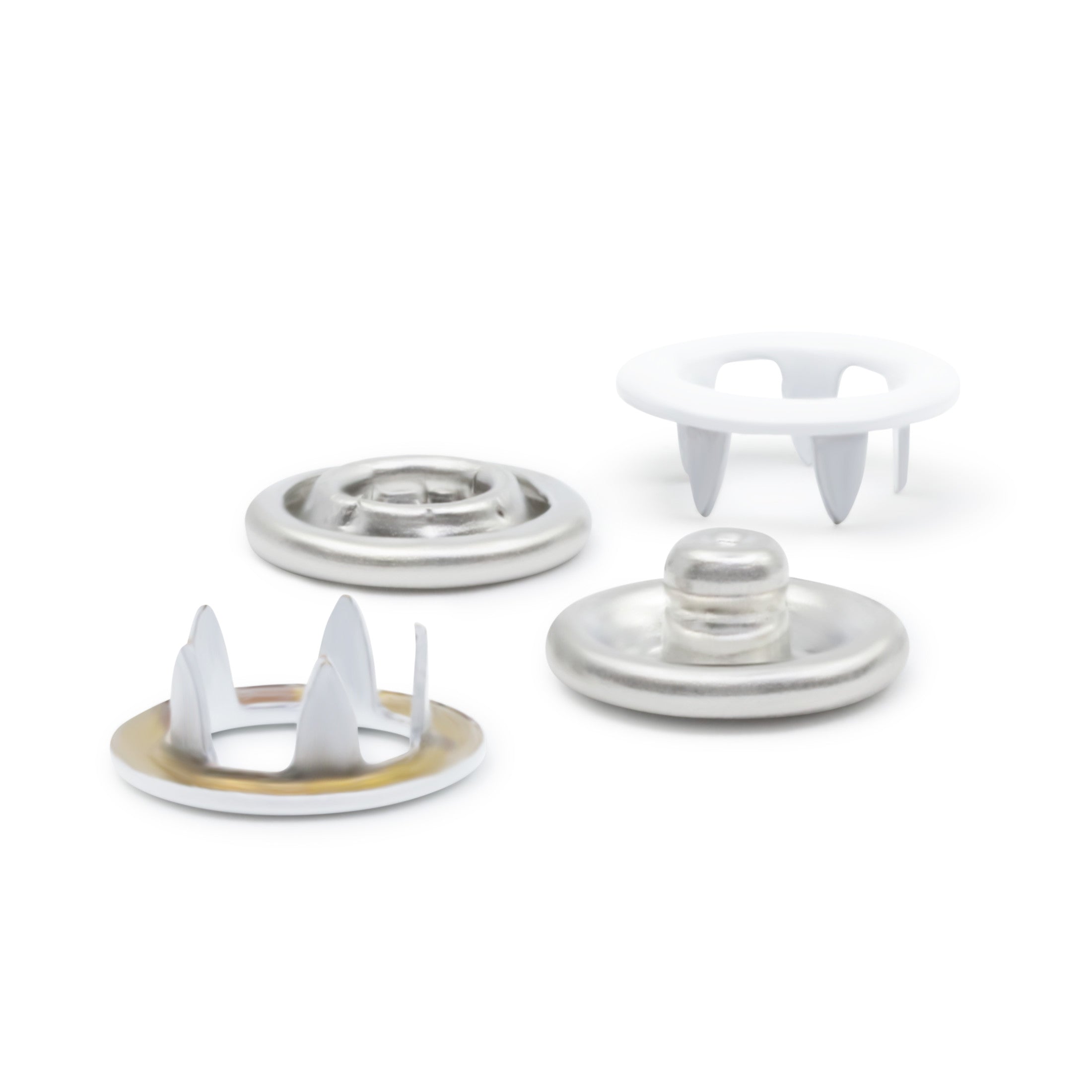 Dritz Boutons pression 3/8" blancs 7 paires métal à coudre