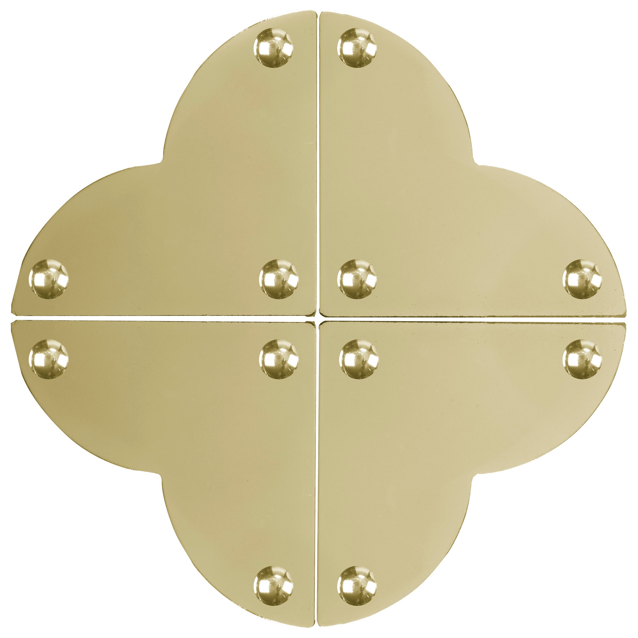 Dritz Home Coins Quatrefoil Lisses Grand 4 Pièces Métal