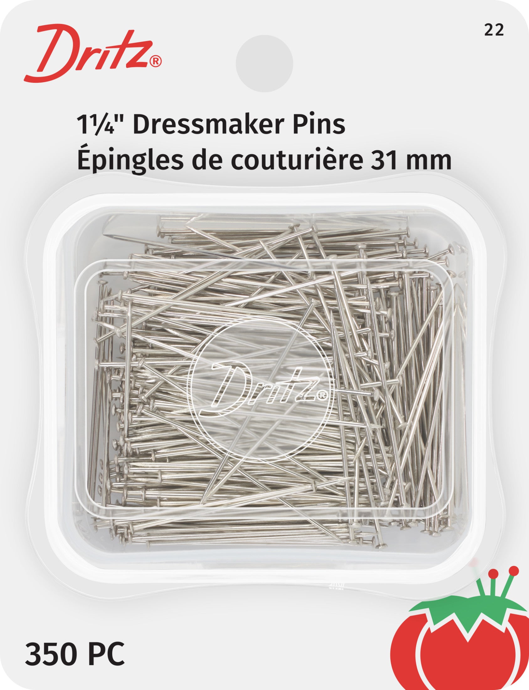 Dritz Épingles Couture Nickel 32mm x200 Tissu Moyen