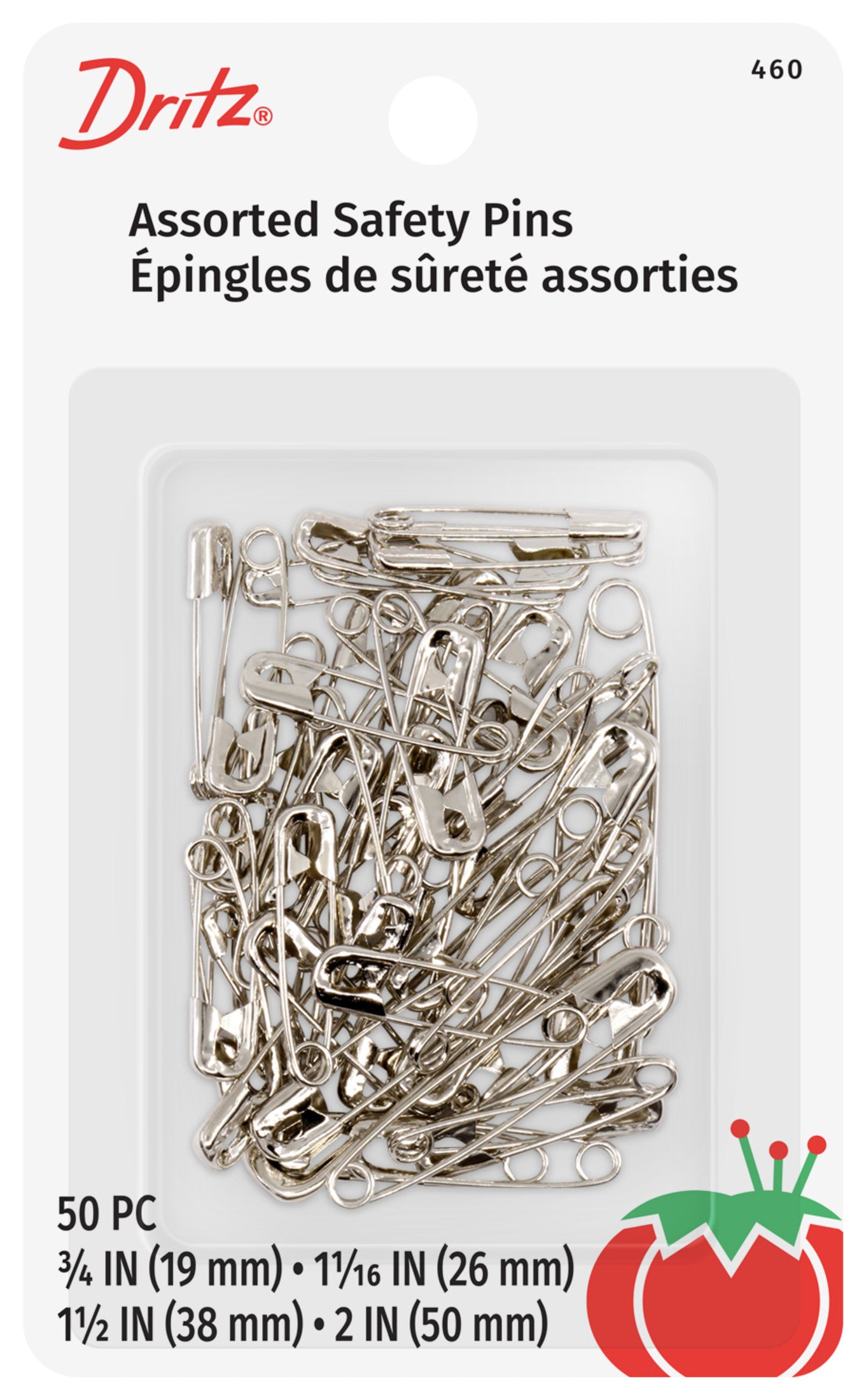Dritz 460 épingles de sûreté assorties 50 pièces acier