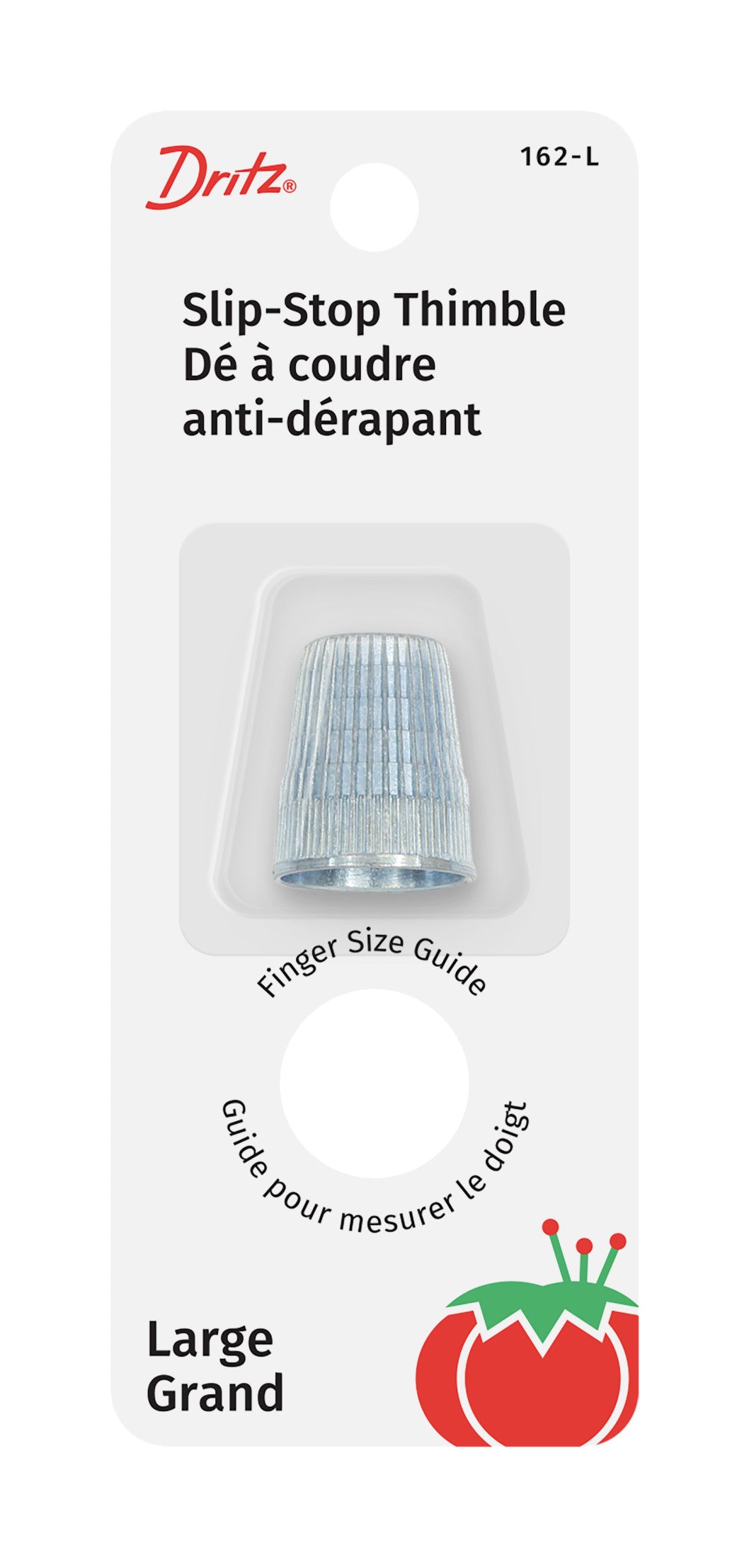 Dritz Slip-Stop dé à coudre zinc nickelé taille M