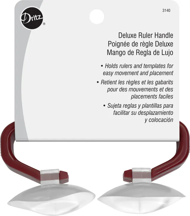 Dritz Deluxe poignée règle patchwork ventouses