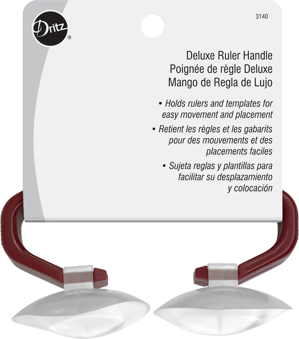 Dritz Deluxe poignée règle patchwork ventouses