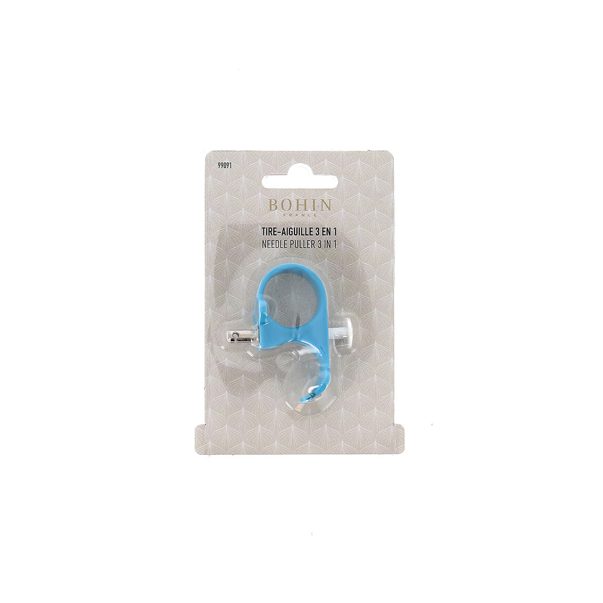 Bohin Accessoires Tire-Aiguille 3-en-1 Rose Pince Coupe-Fil