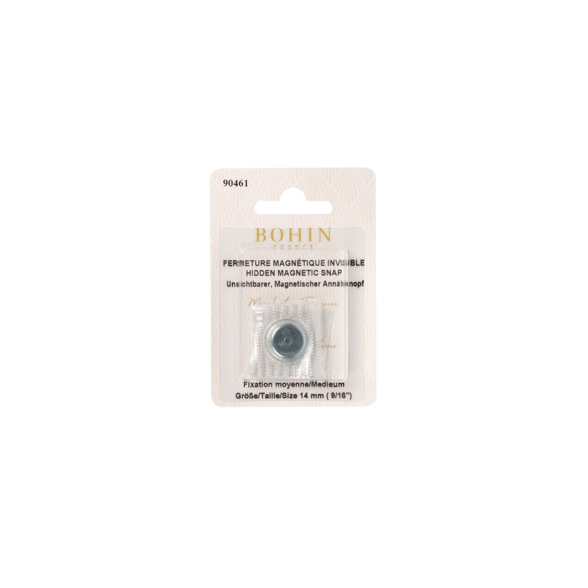 Bohin Fermeture magnétique invisible à coudre 14 mm PVC
