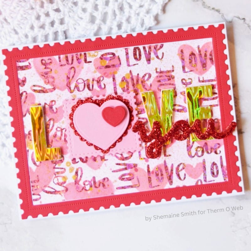 HeatnBond Deco Foil feuilles transfert Candy Hearts 12 pcs