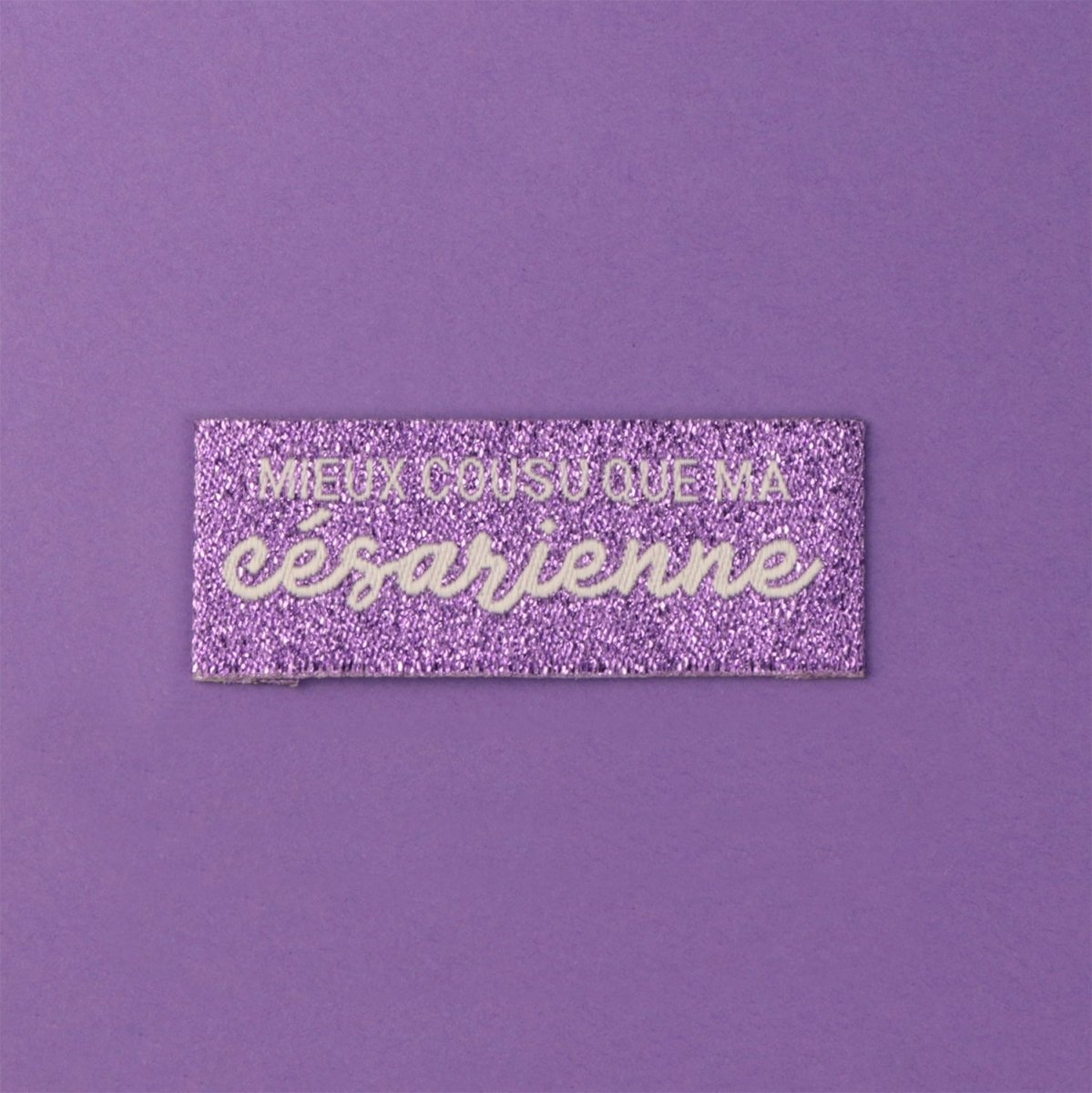 Bohin Étiquette mieux cousu que ma césarienne 50x20 mm