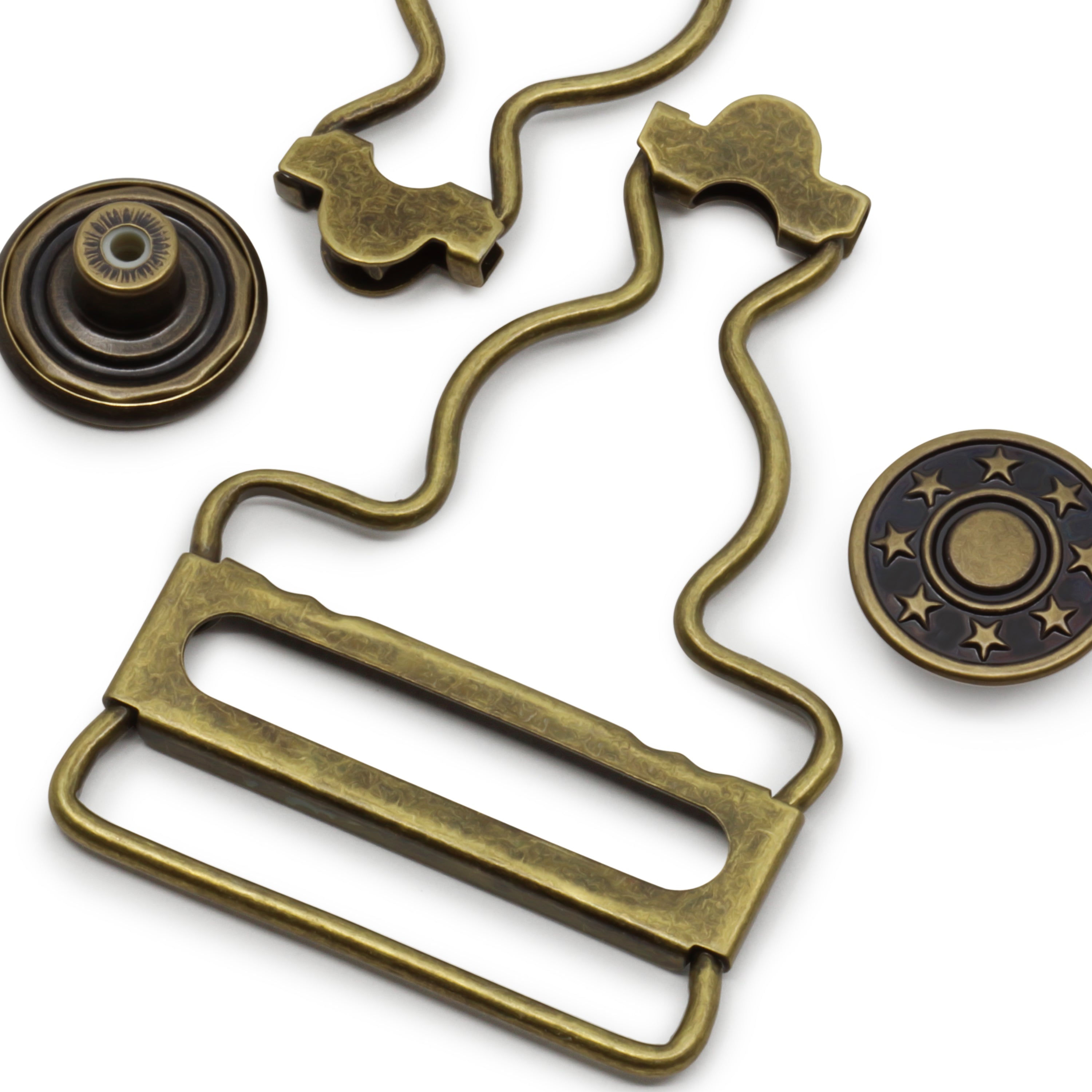 Dritz Fasteners Boucles Salopette 1-1/4" Laiton Antique 2 pc