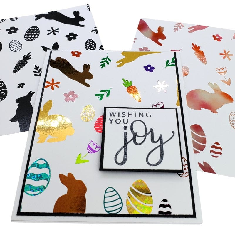 HeatnBond Deco Foil Eggcellent Easter carte toner A2 10,8x14 cm