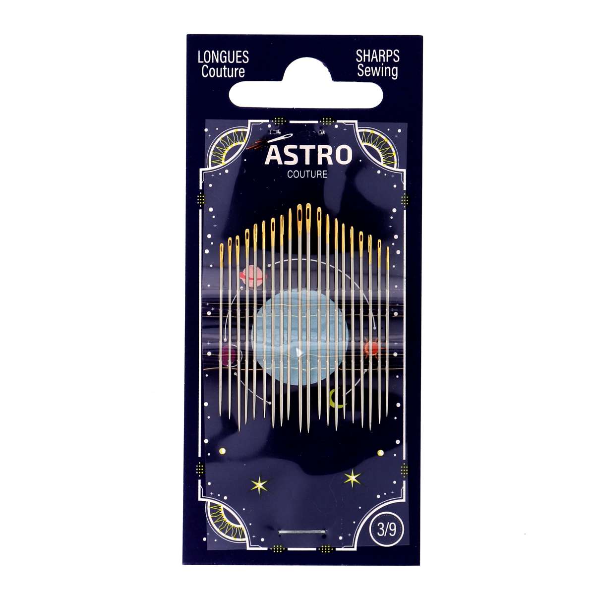 Bohin Aiguilles Astro Couture longues n°7 pochette 20 tissu