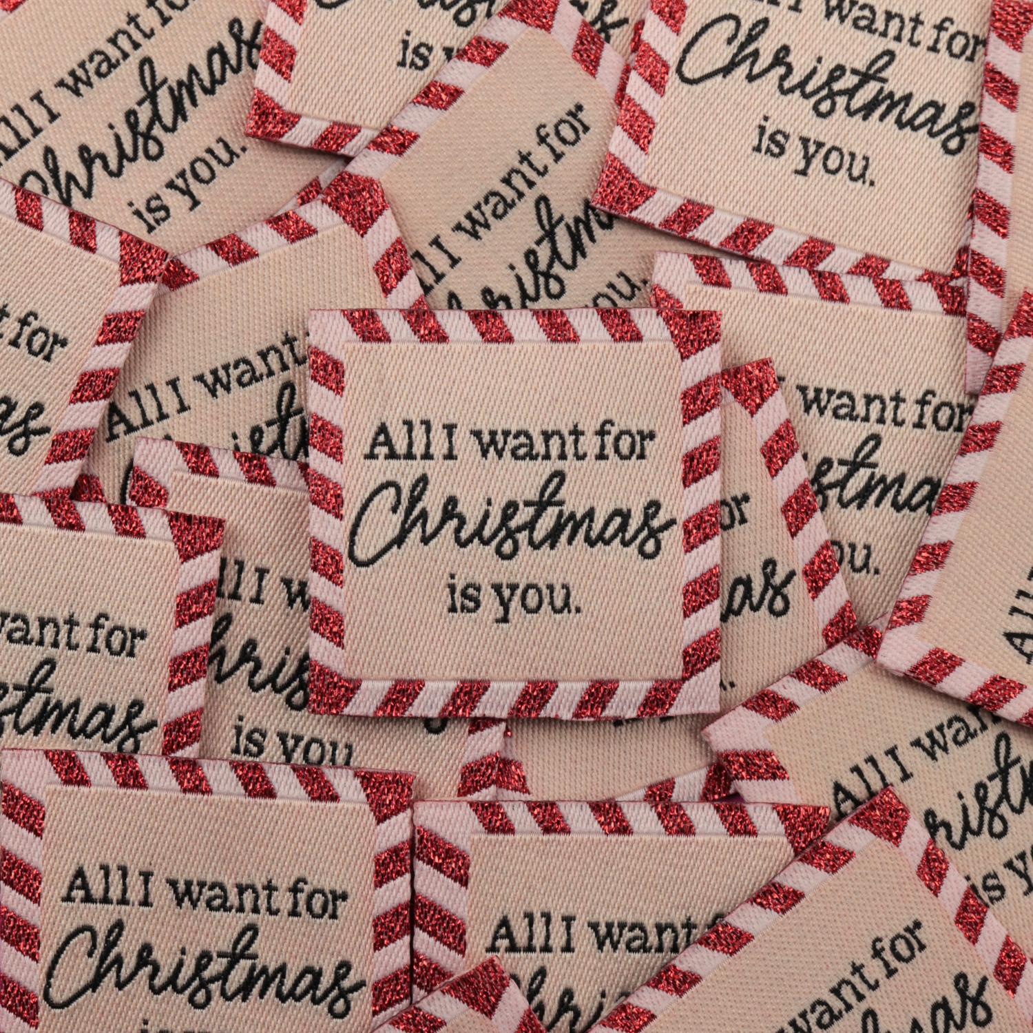 Bohin Étiquette à coudre All I want for Christmas 3,5 cm