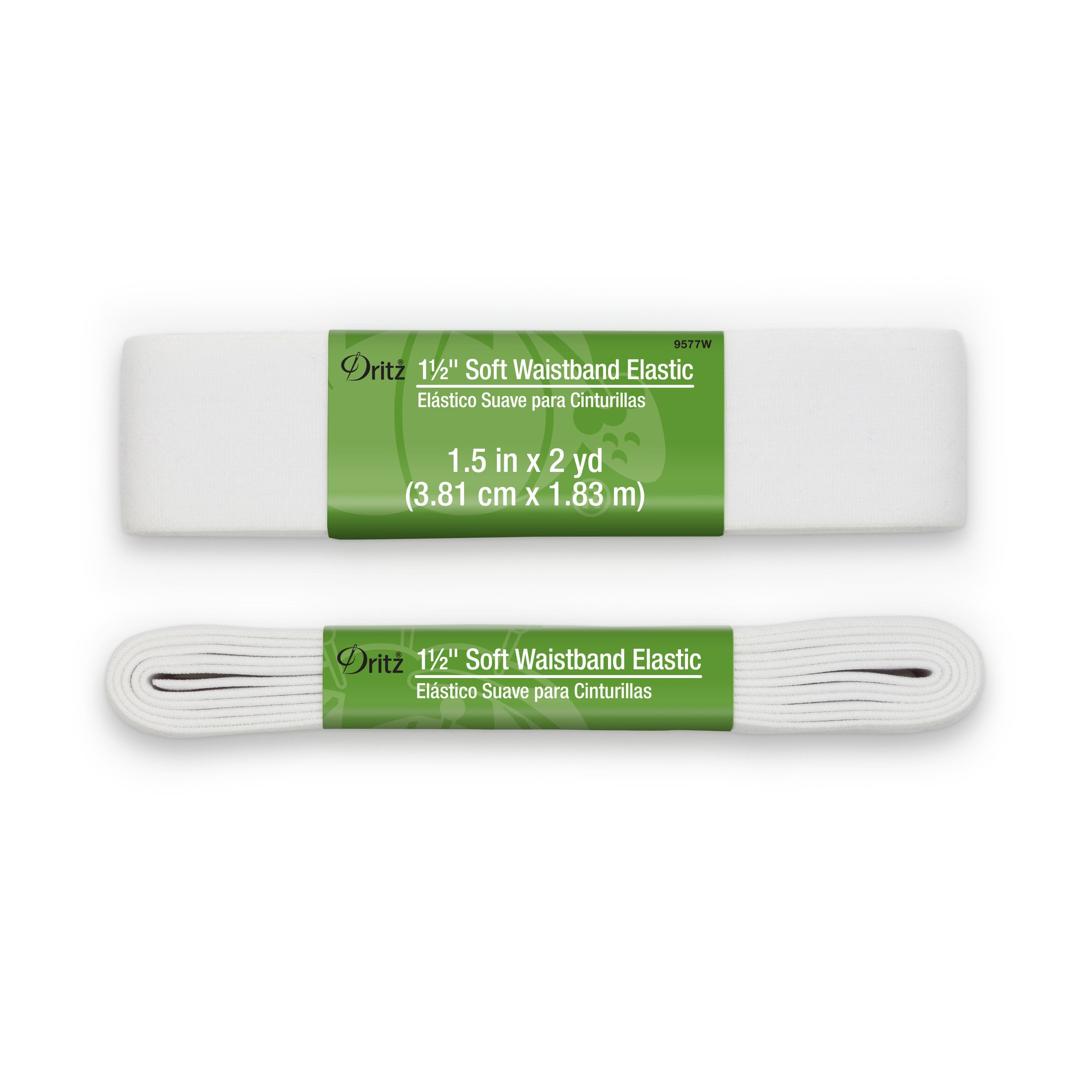 Dritz Elastics élastique ceinture tissé 38 mm blanc 2 yards