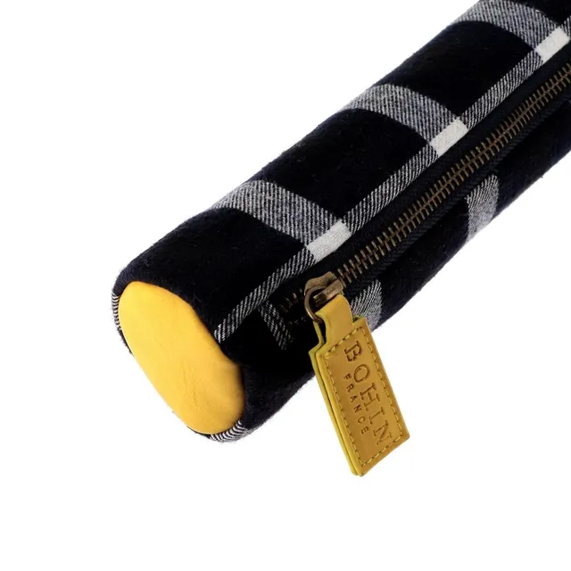 Bohin étui aiguilles tricot tartan marine 45 cm