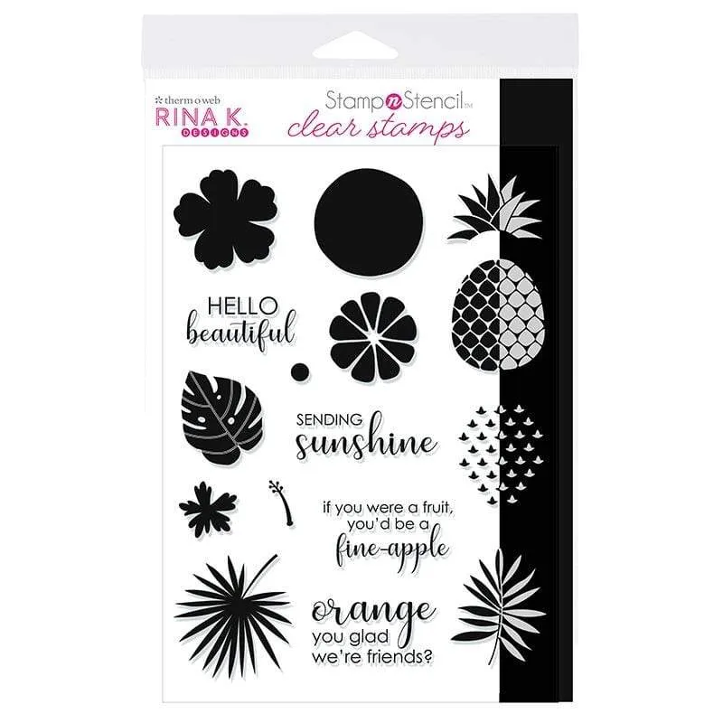 Rina K. Designs StampnStencil tampons Sending Sunshine set