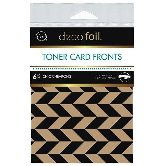 Deco Foil Kraft Toner Card Fronts Papier Cartes Chic Chevrons
