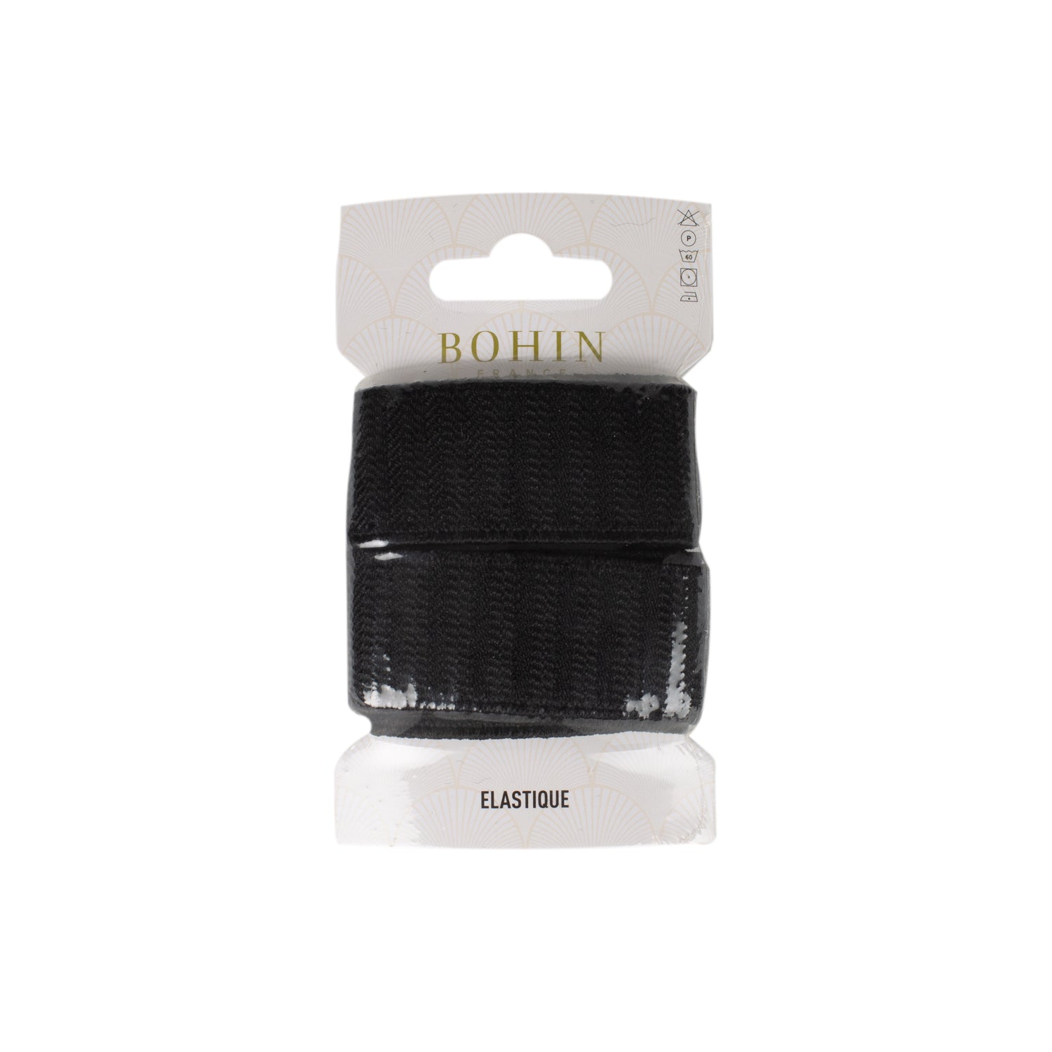 Bohin élastique gros grain ceinture 28 mm x 1 m noir