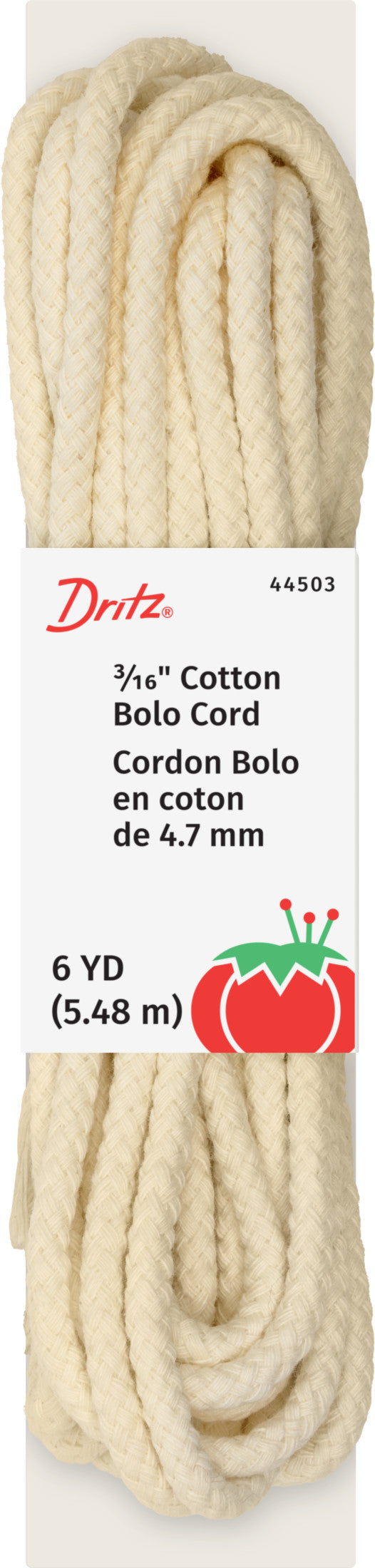 Dritz Cordon Coton Bolo Noir pour Couture Tissu
