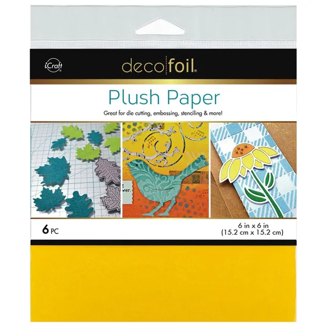 HeatnBond Deco Foil papier flocké jaune soleil 6 feuilles
