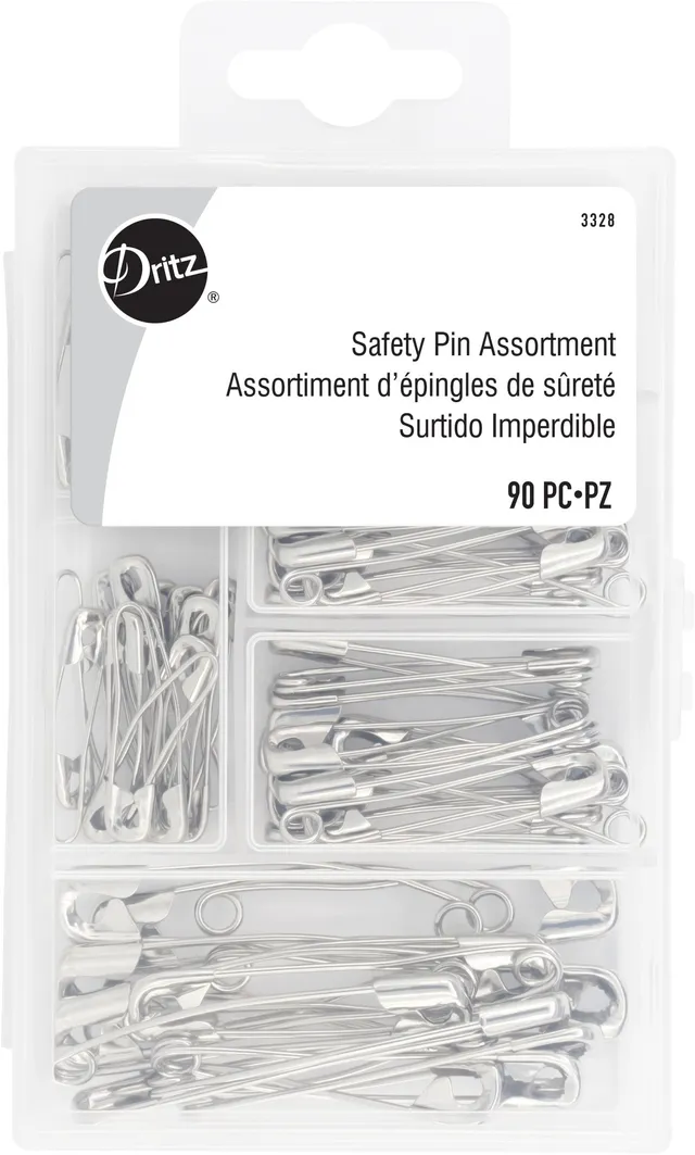 Dritz épingles sûreté courbes 90 pc + boîte