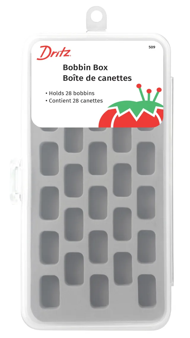Dritz Sewing Baskets 509 boîte canettes 28 pcs transparente